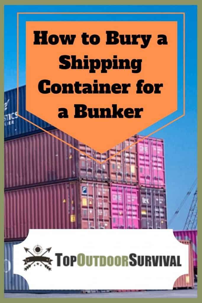 How to Bury a Shipping Container Pinterest Pin